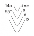 Профиль 14a, V-55 градусов, скругленное основание