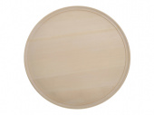 Тарелка деревянная плоская, d 340 мм из липы