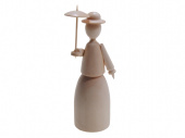 Кукла деревянная для росписи с зонтиком160х50мм  TAT-157-03