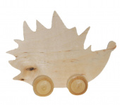 Ежик на колесах, фанерная игрушка