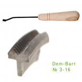 Резец насечка 3-16 с деревянной ручкой Dem-Bart DBT- 3-16