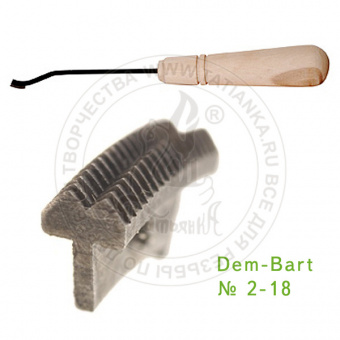 Резец насечка 2-18 с деревянной ручкой Dem-Bart DBT- 2-18