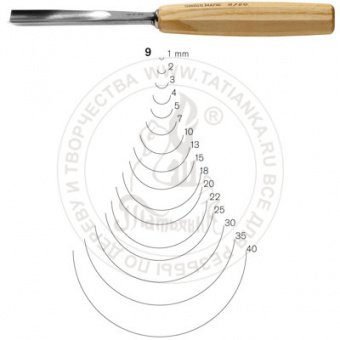 Стамеска прямая полукруглая  Pfeil 9/4 