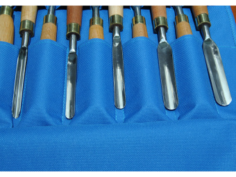 Набор из 10 кованых резцов для резьбы по дереву, кромка полукруглая "ноготок"