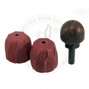 Шлифовальная шкурка зерно 150, набор муфт на шар 20х20 мм, Kirjes KJ155
