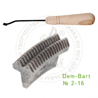Резец насечка 2-16 с деревянной ручкой Dem-Bart DBT- 2-16