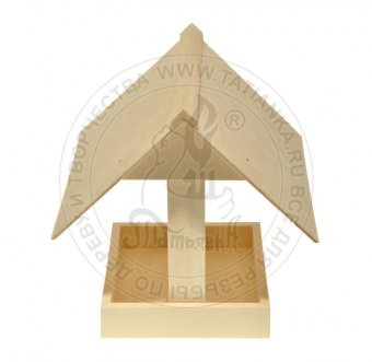 Кормушка-домик деревянный 230х275х240 мм из липы ТАТ- 180-07