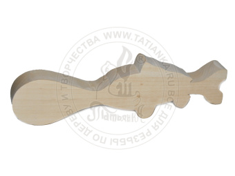 Заготовка под ложку 280x85x30 мм. Рыбка М  Липа
