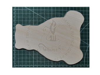 Заготовка для резьбы. Медведь 180х145х30мм Липа