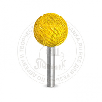 6S1-40 - шар,  Ø хвостовика 6мм X  Ø фрезы 25,4мм (fine/желтая) 