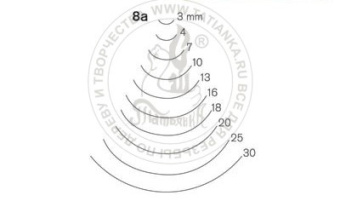 Стамеска клюкарза полукруглая, кованая  8a/30. Сталь 60С2А (с рукоятью, заточена)  BLR-8a/30