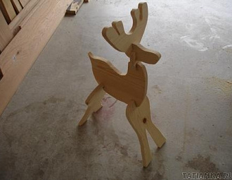 Новогодний мастер-класс игрушки: олень с повозкой. Резьба по дереву для начинающих