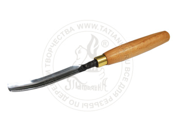 Стамеска полуклюкарза полукруглая, кованая  8L/18. Сталь 60С2А (заточена)  BL-8L/18