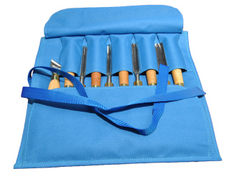 Набор из 10 кованых резцов для резьбы по дереву.