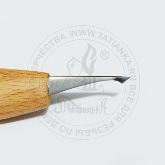 Нож косяк, мини С19, 5мм для резьбы по дереву BearCraft