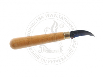 Нож № 93 Серп (37мм) с круглой ручкой для резьбы по дереву