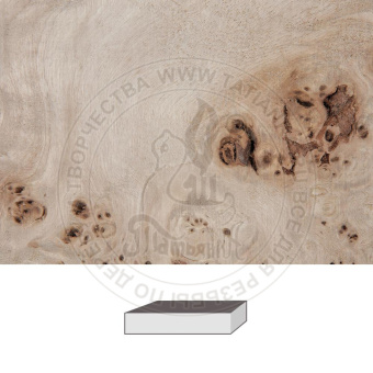 Плашка из капа Тополя [Poplar burl], размер 130x50x10 mm