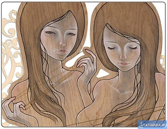 Удивительные рисунки на дереве