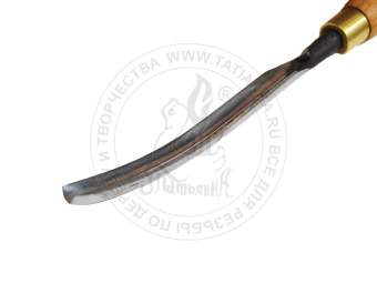 Стамеска полуклюкарза полукруглая, кованая  8L/18. Сталь 60С2А (заточена)  BL-8L/18