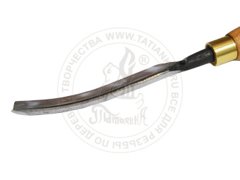 Стамеска полуклюкарза полукруглая, кованая  8L/18. Сталь 60С2А (заточена)  BL-8L/18