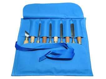 Набор из 10 кованых резцов для резьбы по дереву, кромка полукруглая "ноготок"