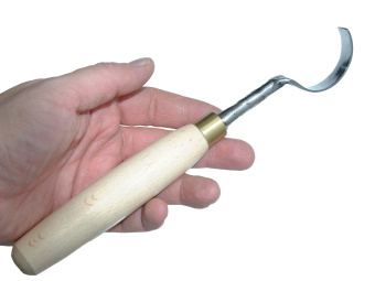 Ложкорез длинный, 1/2 окружности ~50мм. кованый. Сталь 60С2А (без ручки, не заточен)  BL-LojkaД1/2